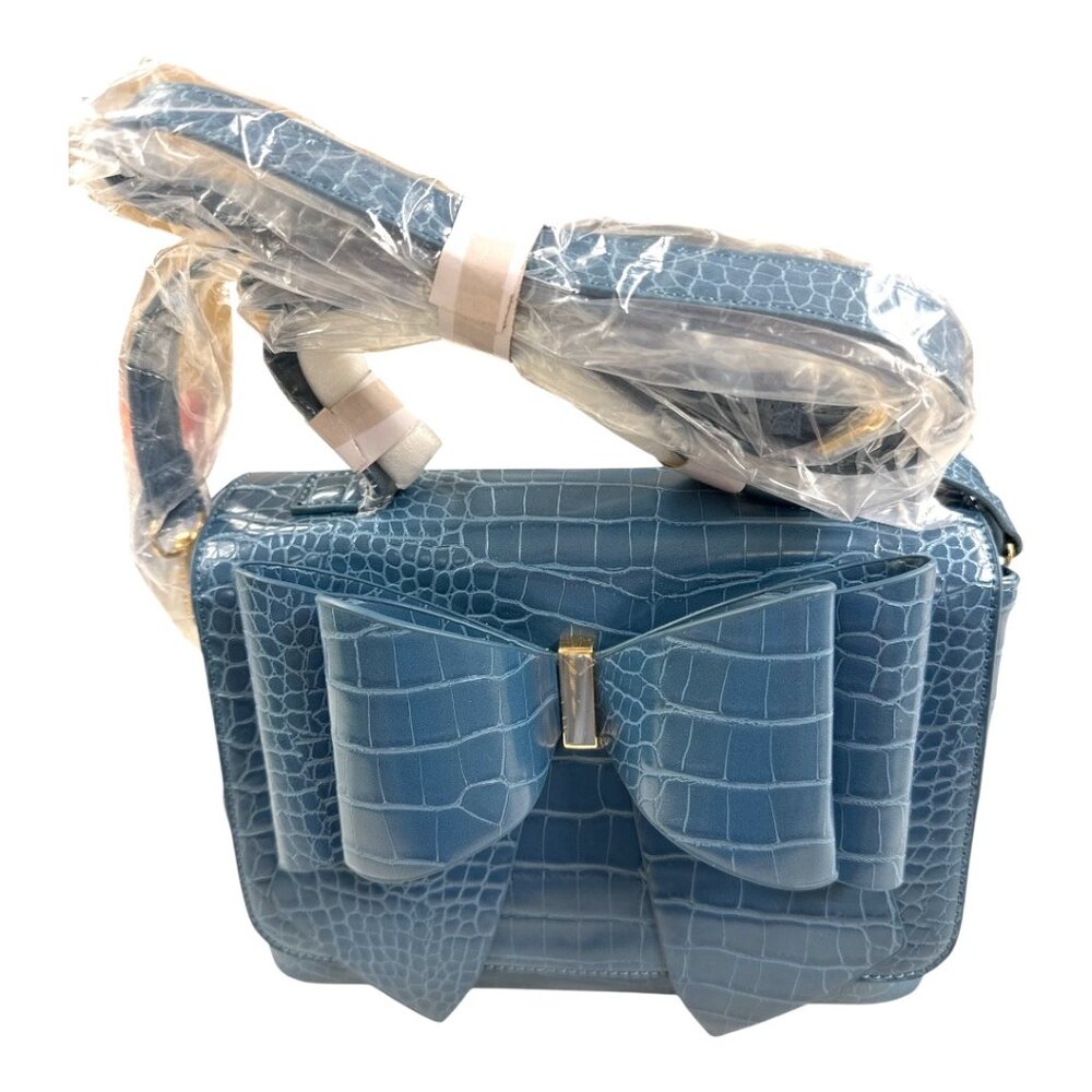 Like Dreams Celia Double Bowtie Embossed Satchel
